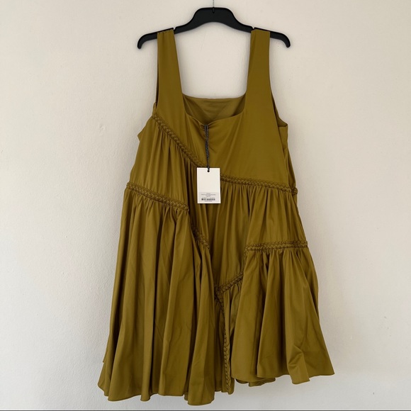 AJE Casablanca Sleeveless Braided Mini Dress - Olive Green • Size 14 RRP $395 - Picture 6 of 10